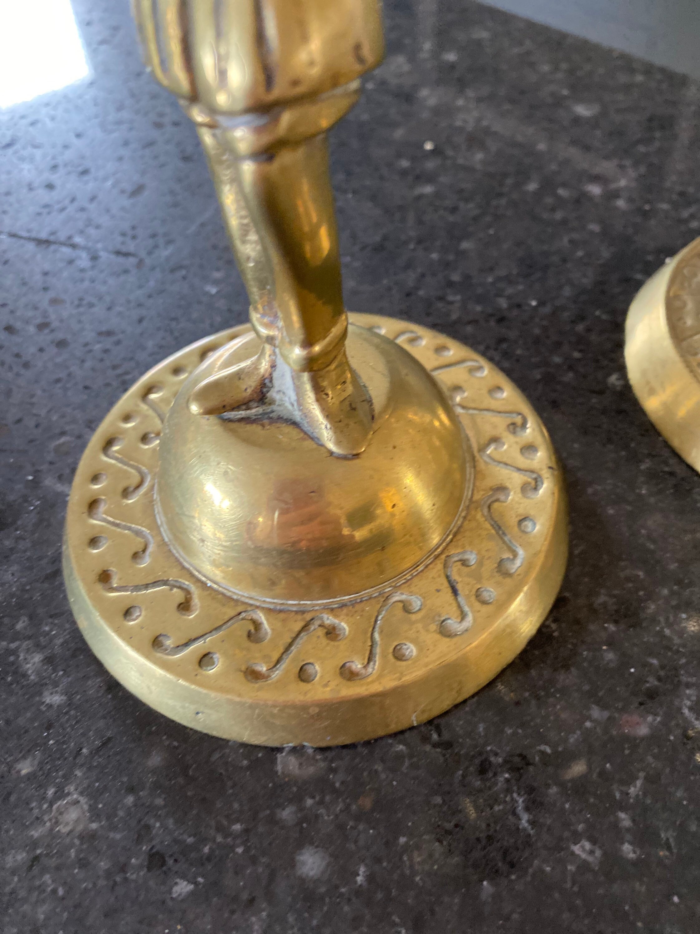 Antique Brass Candelabra Pair Candlesticks Vintage Candelabra Etsy UK