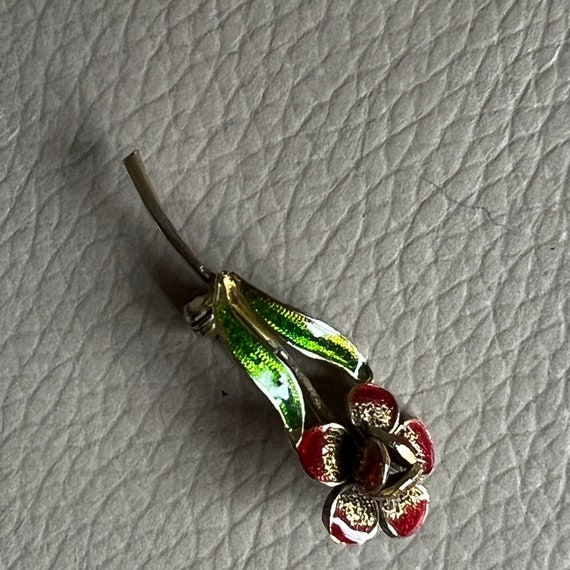 Broche Ancienne En Forme De Rose - Argent Filigrané, Dimensions 8,2 X 5 Cm, Occasion