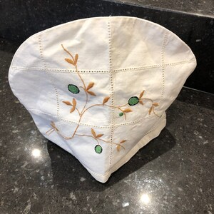 Vintage Tea Pot Cover Antique Tea Cosy Food Cover Milk Jug Cover Vintage Embroidery 1930s 1940s Vintage Embroidered Cotton Vintage Openwork