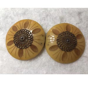 Antique Buckle Huge Buckle 1920s Buckle Edwardian Buckle 1910s Buckle Dress Buckle Round Buckle Large Buckle Antique Celluloid Buckle