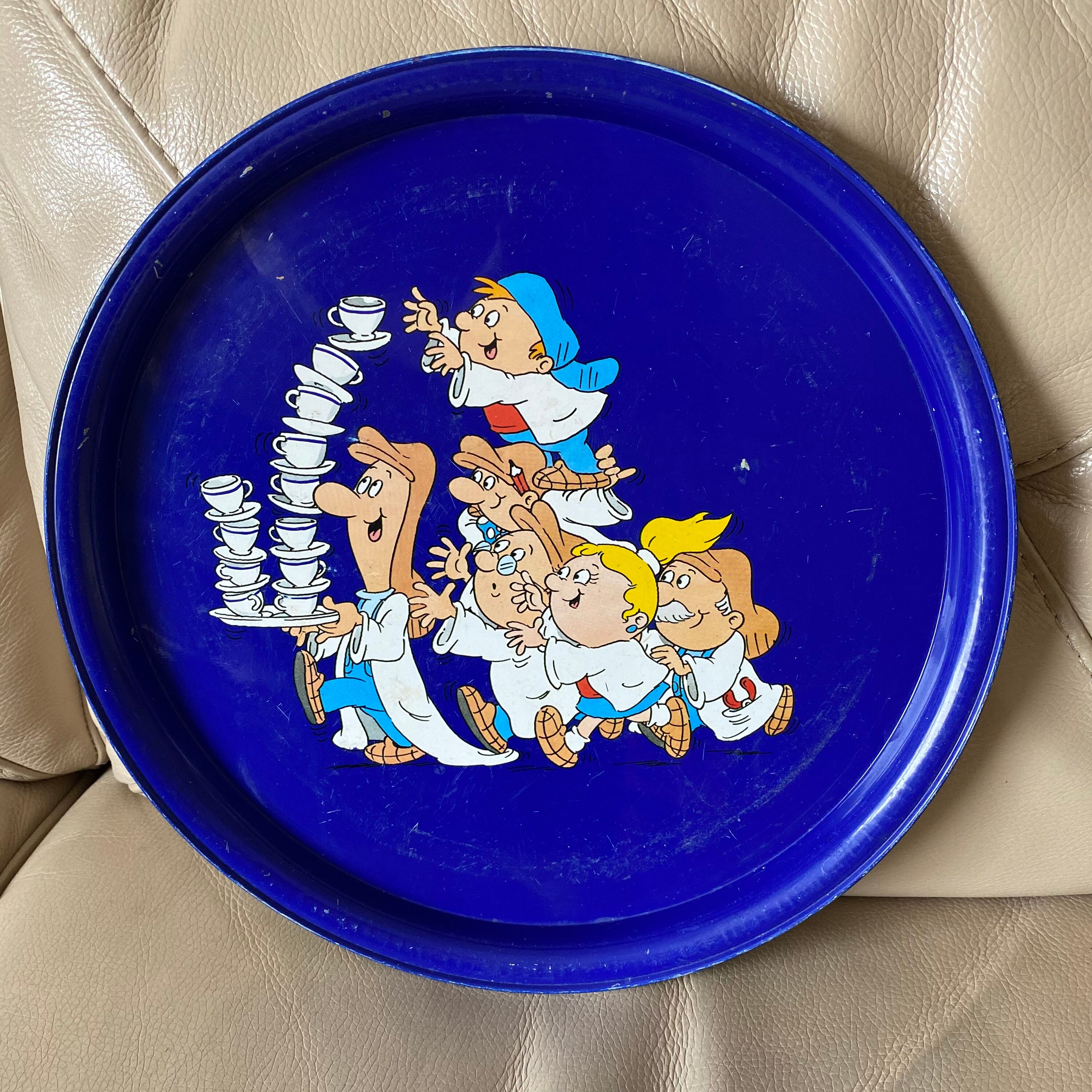 Vintage Tetley Tea Folk Tray: 1980s Enamel Serving Tray, - Etsy