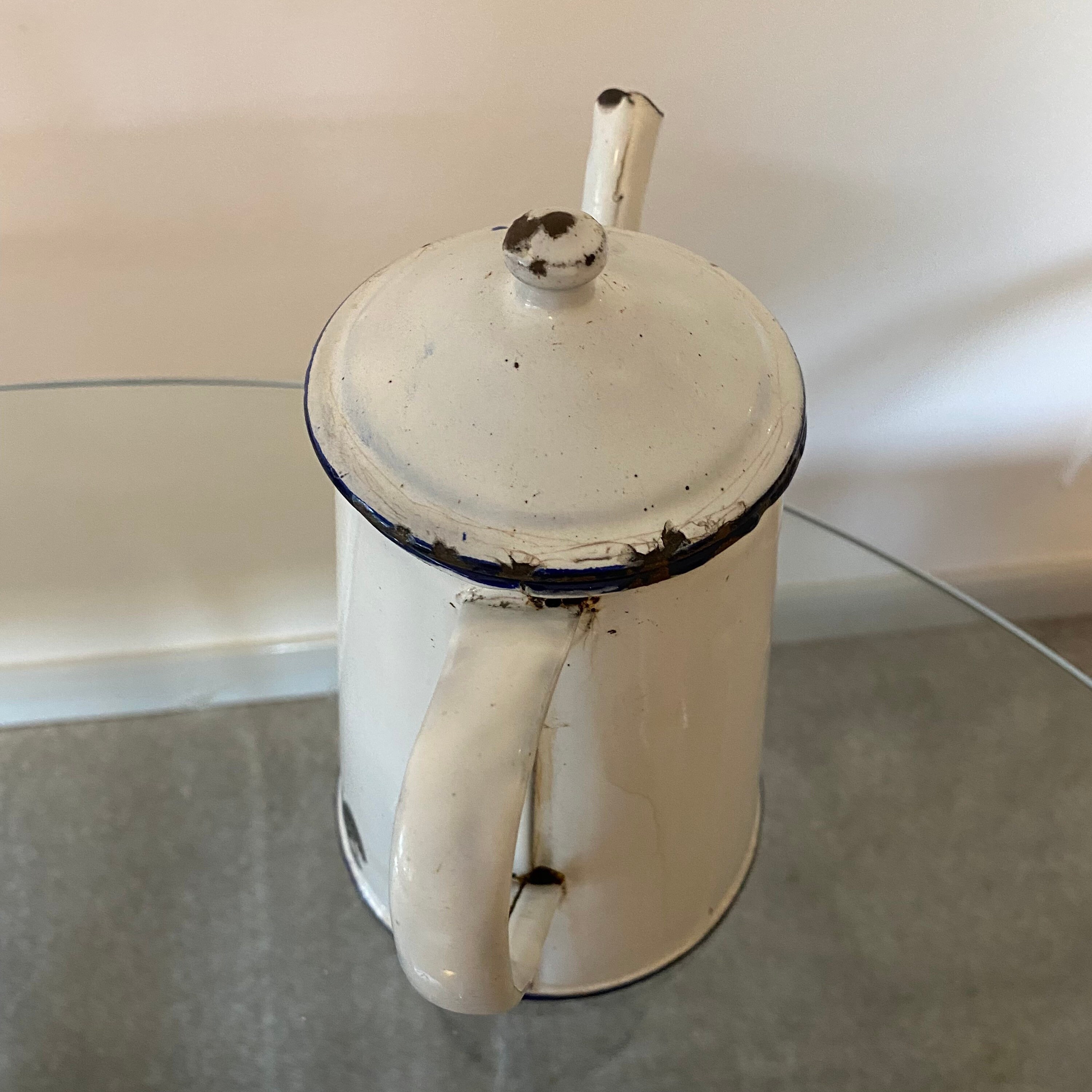 French Vintage Graniteware Enamel Coffee Pot – Charmantiques