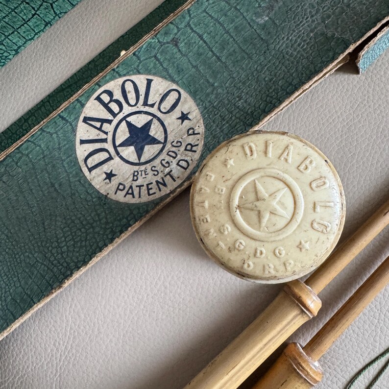 Antique Toy Original Box Antique French Toy Boxed Antique Diabolo Toy Patent Brevette SGDG DRF