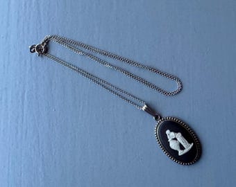 Pendentif Camée Coquille En Argent 800 - Début 1900 - Bijou Ancien Authentique
