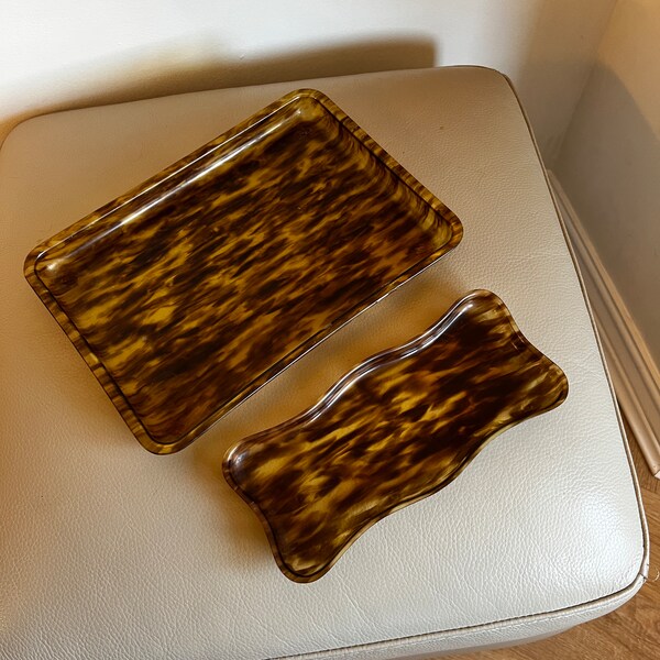 antique vanity trays set Bakelite trays pair Bakelite trays  2 1920s trays 1930s trays antique pair trays 2 trays set trays antique trays