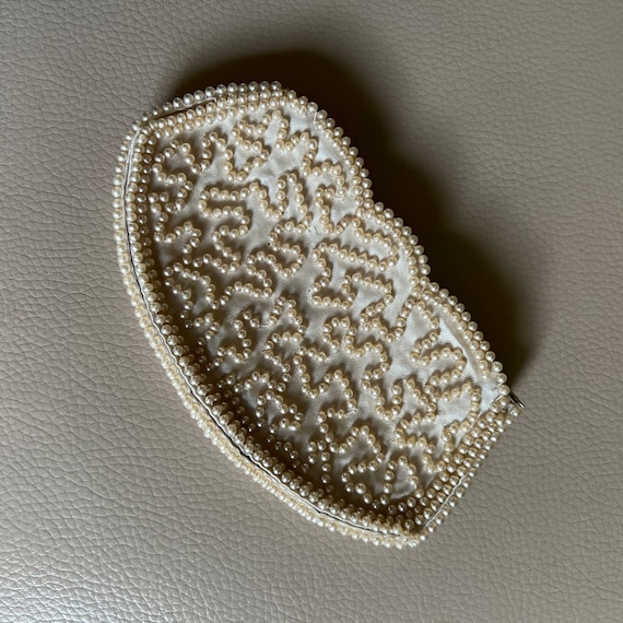 1930s Beaded Purse Vintage Purse Pearl Beaded Bag… - image 2