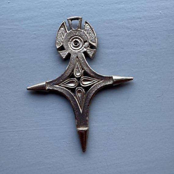 Vintage Tuareg Pendant: Agadez Cross of the South, Berber Jewelry