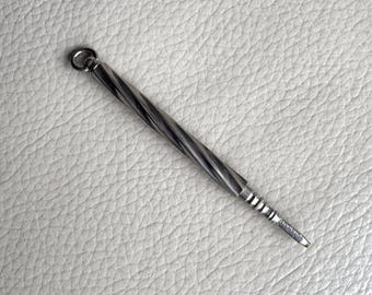 アンティークシルバーのシャープペン アンティークシルバープレート製エバーシャープUSA製プロペリング式