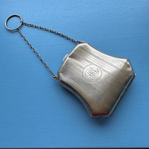 Antique Purse Concertina Purse Antique Chatelaine Purse 1910s Purse 1920s Purse Coin Purse Silver Plated Finger Purse Evening Bag Handbag