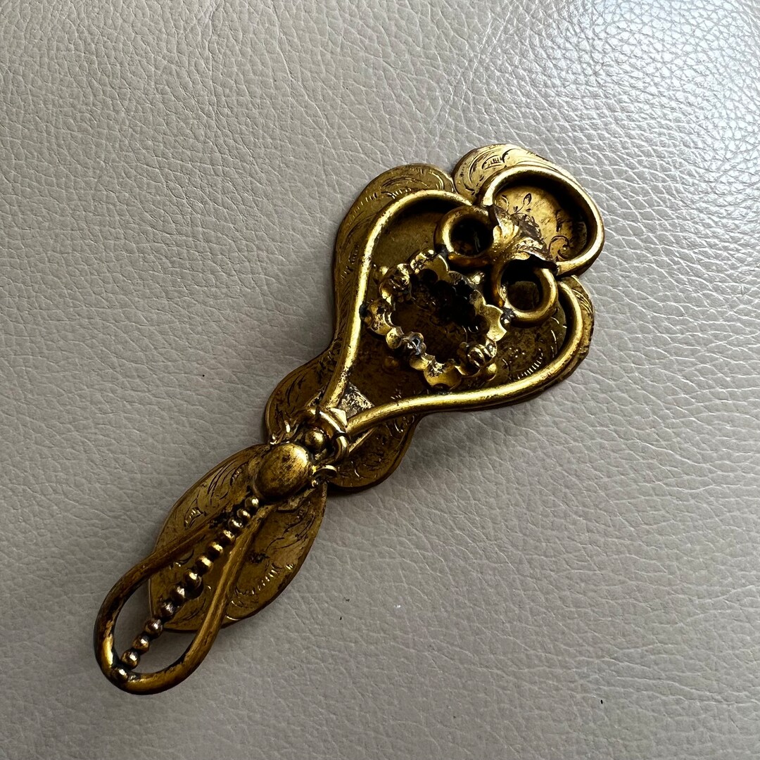 Antique Paper Clip Gilded Bronze Paper Holder Victorian Paper Clip