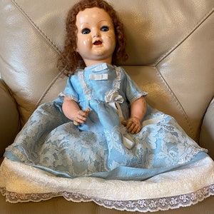 Boneca antiga Simon e Halbig K*R 126 Boneca infantil, boneca dos anos 1920, boneca alemã, boneca vestida, língua que se move, olhos que se movem, boneca bebê de 19 polegadas