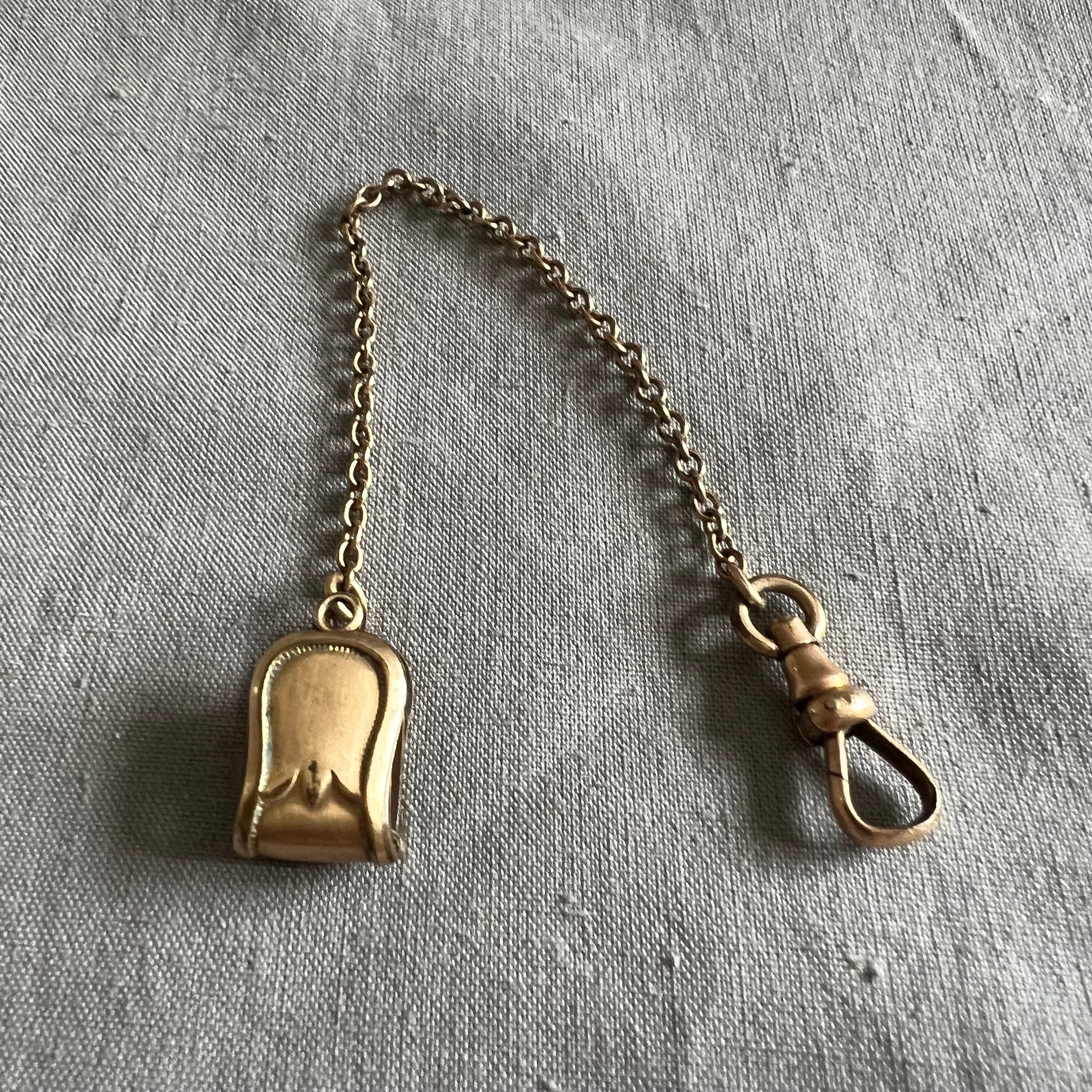 Antique Pocket Watch Clip Victorian Watch Chain Clip 1880s 1890s