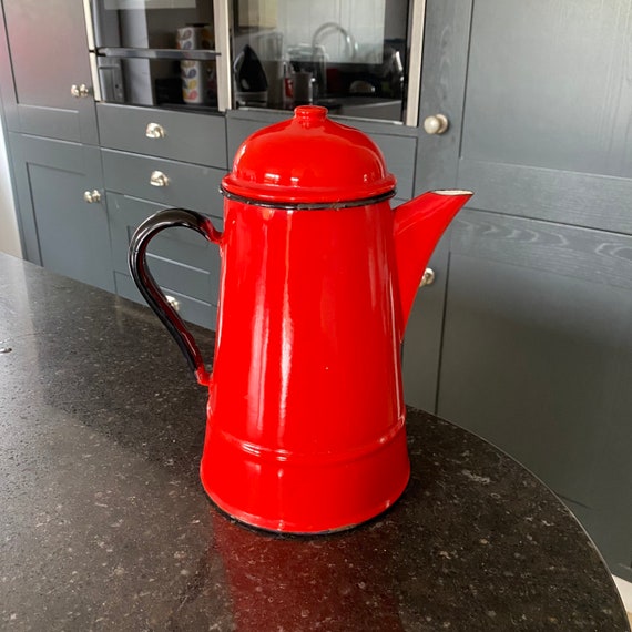 Vintage Coffee Pot Enamel Coffee Pot 