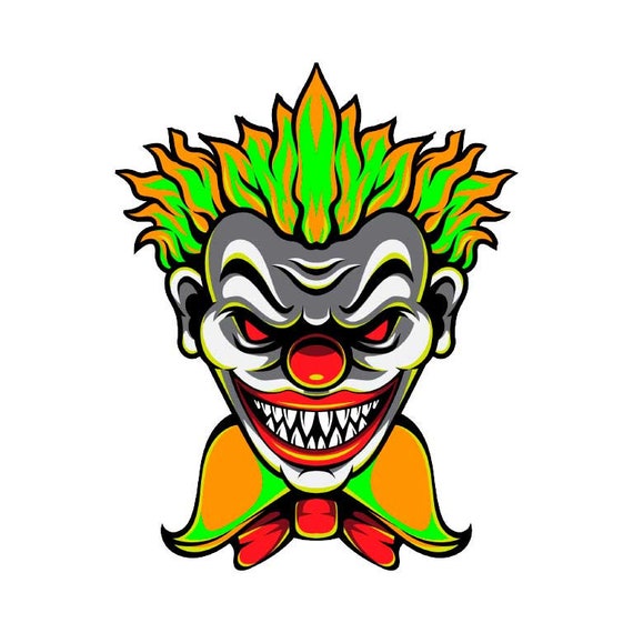 Clown Stickers/clown Decals/scary Clown Stickers/joker Face - Etsy