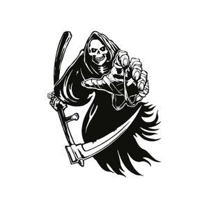 Grim Reaper Stickers/Grim Reaper Decals/Grim Reaper Vinyl Decals/Decals for Men/Reaper Death/Spooky Grim Reaper Stickers