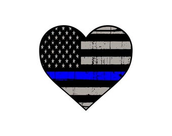 May include: A heart-shaped graphic featuring a distressed American flag design. The upper left corner displays white stars on a black background. The rest of the heart has black and gray stripes with a blue line across the center.