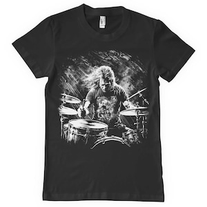 Rock&#39;n&#39;Roll Drummer T-Shirt/Schlagzeug Shirt/Musik Shirt/Konzert T-Shirt/Schlagzeug