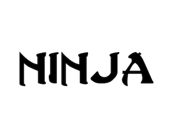 Ninja Vinyl Decal: Laptop, Car, and Water Bottle Sticker