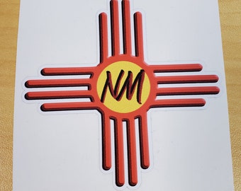 Zia Symbol Sticker: New Mexico Pride Decal (3" x 3")