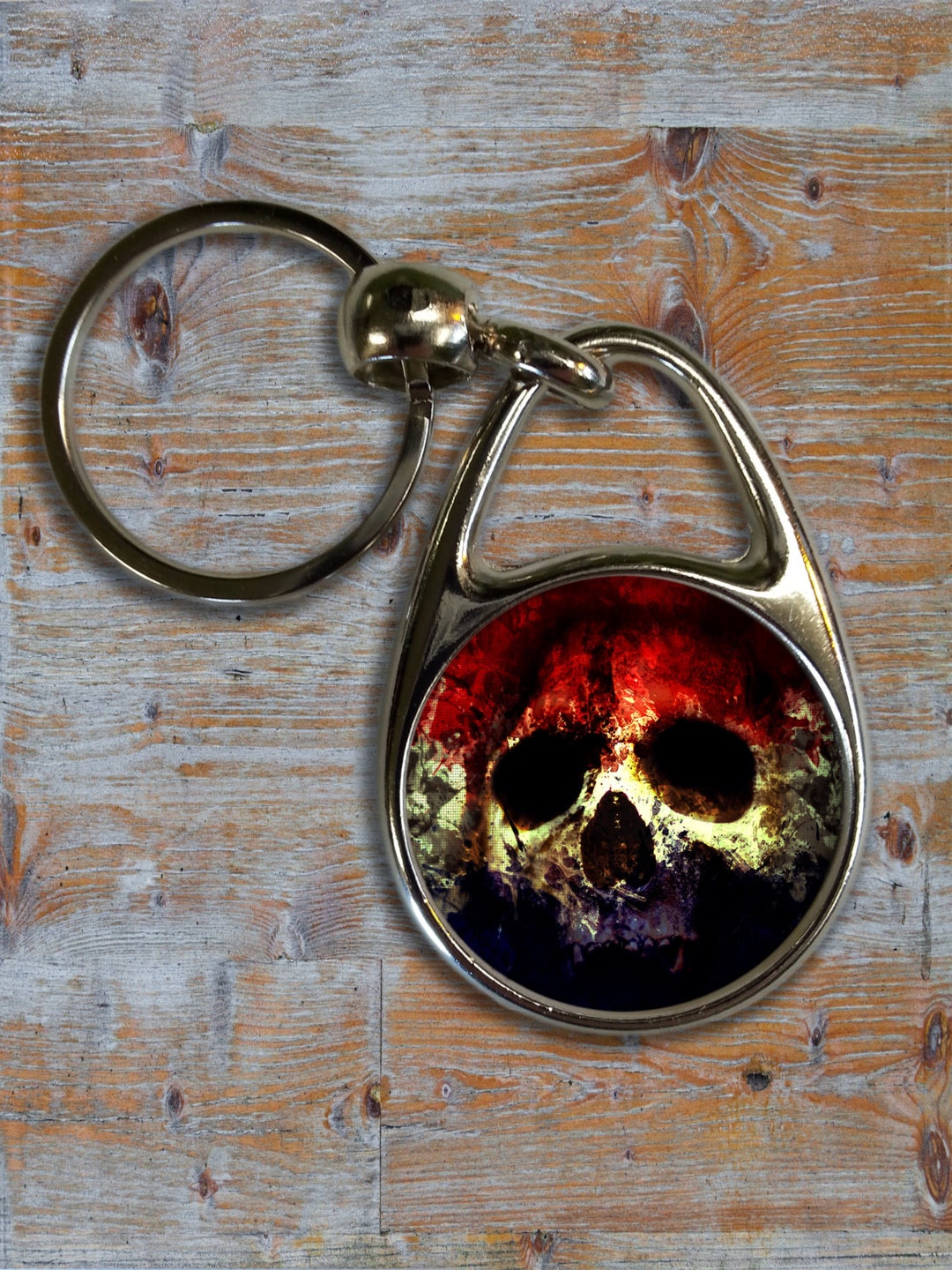 Skull Metal Key Chains/skull Key Chains/rock and Roll Key Chains/gifts