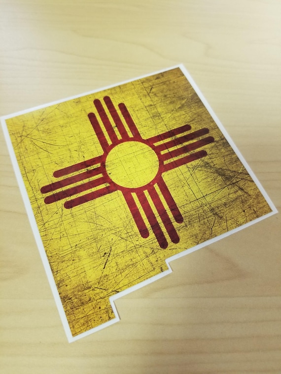 Zia Original New Mexico NM state flag symbol sticker decal