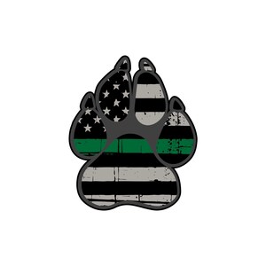 K9 Paw Sticker: Law Enforcement/Blue Line/Red Line image 5