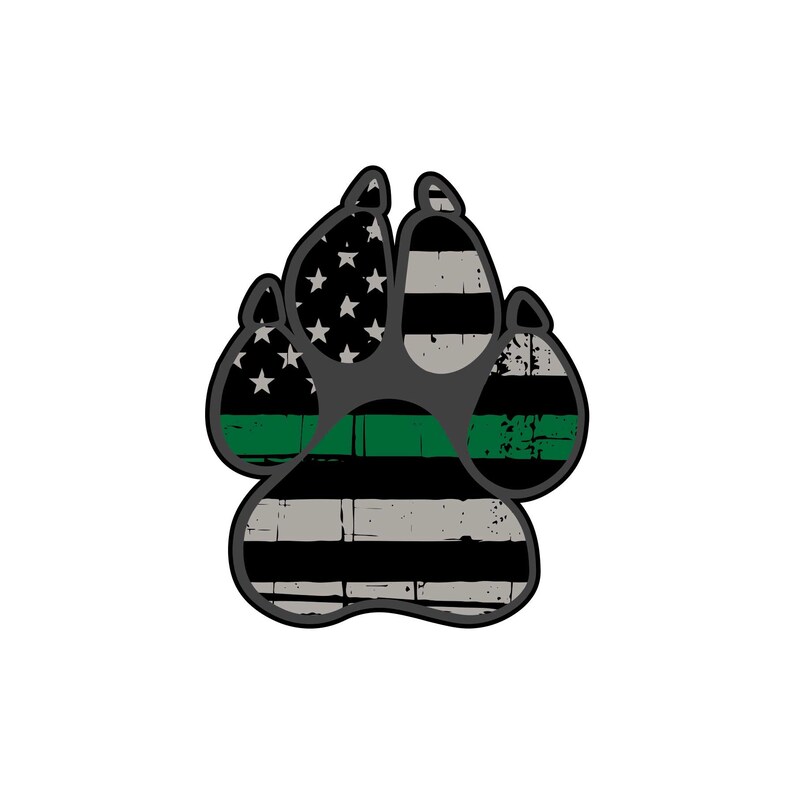K9 Paw Sticker: Law Enforcement/Blue Line/Red Line image 5