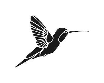 Hummingbird Vinyl Decal: Custom Color Car Window Sticker