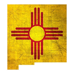 New Mexico Zia Flag Decals/New Mexico Car Decals/NM Pride Decals/NM Stickers/Car Decals/New Mexico Home Decals/NM Flag Decal