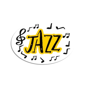 Jazz Music Stickers/Jazz Decals/Music Lover Stickers/Music Stickers/Decals/Car Stickers/Stickers for Windows/Water Bottle Decals/Jazz Items