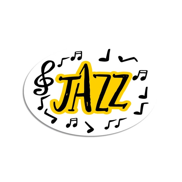 Jazz Music Stickers/Jazz Decals/Music Lover Stickers/Music Stickers/Decals/Car Stickers/Stickers for Windows/Water Bottle Decals/Jazz Items