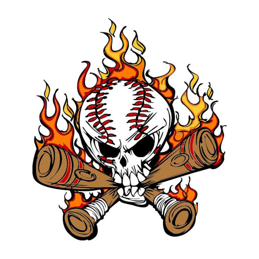 Baseball Stickers/skull Stickers/sports Decals/helmet Decals/water ...