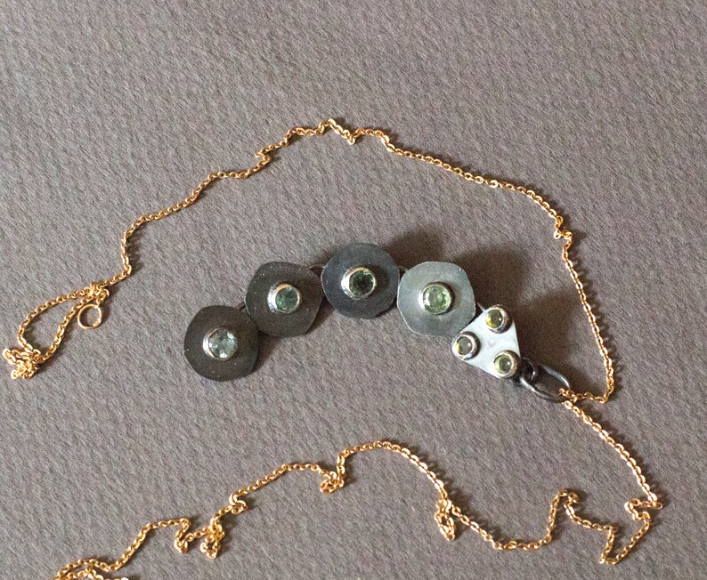 Green tourmaline pendant Snake pendant Dangle long pendant Minimalist simple pendant Tourmaline jewelry Snake jewelry Serpent pendant Animal