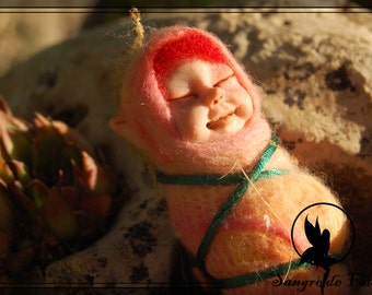 Baby fairy, Fairy of life, magic fairy, representation in polymer clay.