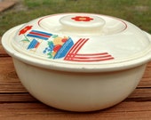 Kitchen Kraft 1937-1940 -Kitchen Bouquet-Homer Laughlin Oven Serve Line -Used Vintage-Distressed Shabby Chic-Used SEE CONDITIONS PHOTOS