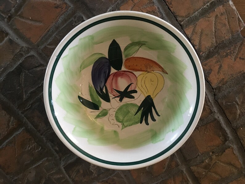 Vintage Vegetable Bowl 9 1/8 x 2 3/4 Unmarked Etsy