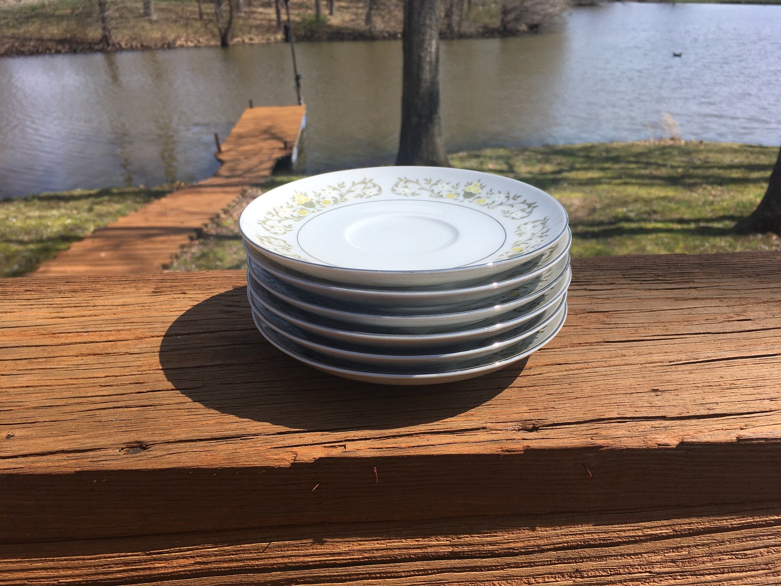6 Sterling Fine China Florentine 5 3/4 Saucer Plates Etsy