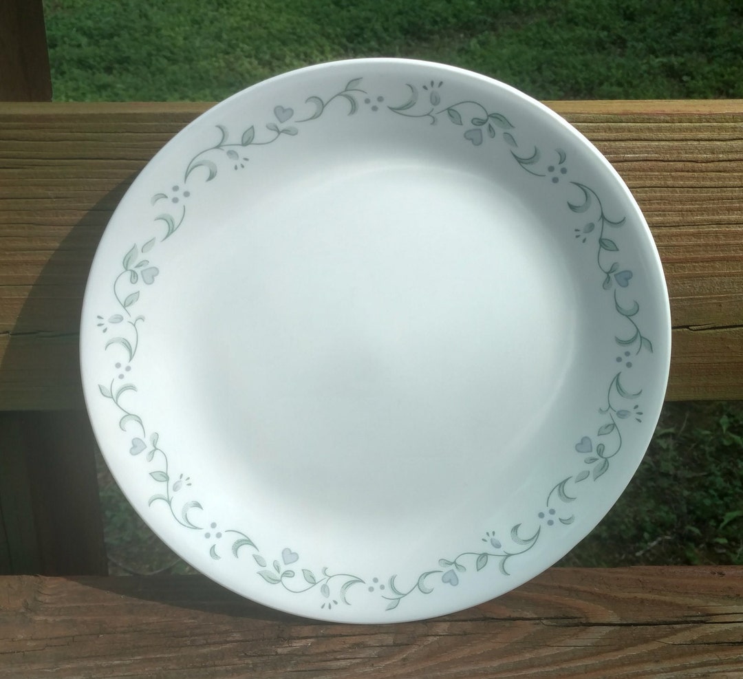Vintage 10 1/4 Corelle Country Cottage Heart and Leaves Made in USA