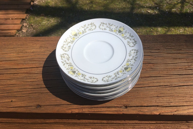 6 Sterling Fine China Florentine 5 3/4 Saucer Plates Etsy