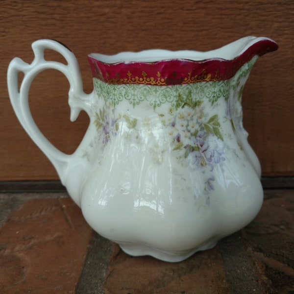 Small Antique Creamer/Pitcher Imperial Crown China Austria Early 1900's-Preowned Used