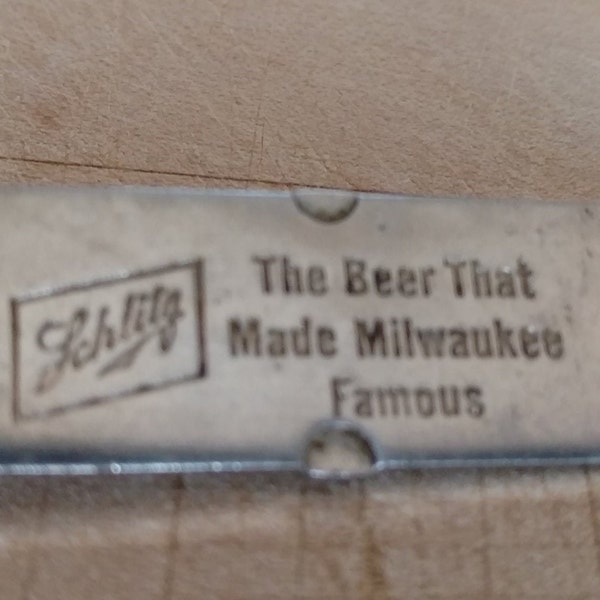 1965 Jos.Schlitz Brewing Co.Metal Bottle Opener/Church Key/Old Bottle Opener/Milwaukee/Schlitz Beer/Barware/Advertisment Collectible