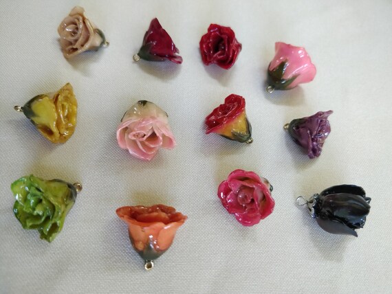 NEW Beautiful Embossed Velvet Orchid Hair Clip UK Seller 14 Unusual Colours