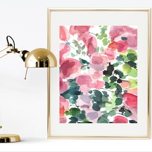 Printable Abstract Art, Printable Watercolor Abstract Wall Art, Floral ...
