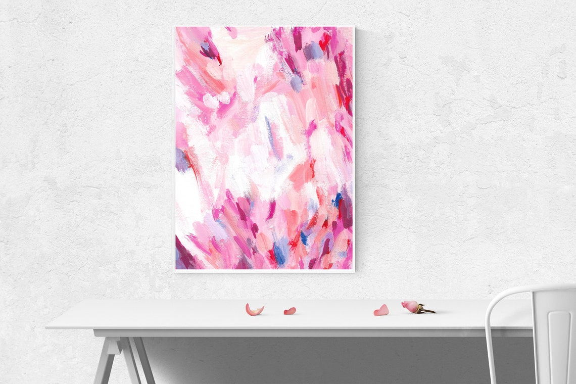 Printable Pink Abstract Wall Art Prints Printable Abstract - Etsy