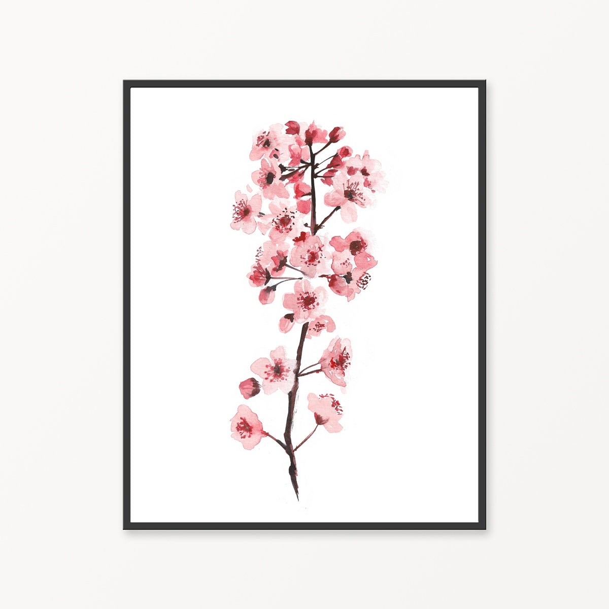Cherry Blossom Wall Art Printable Cherry Blossom Birches Etsy