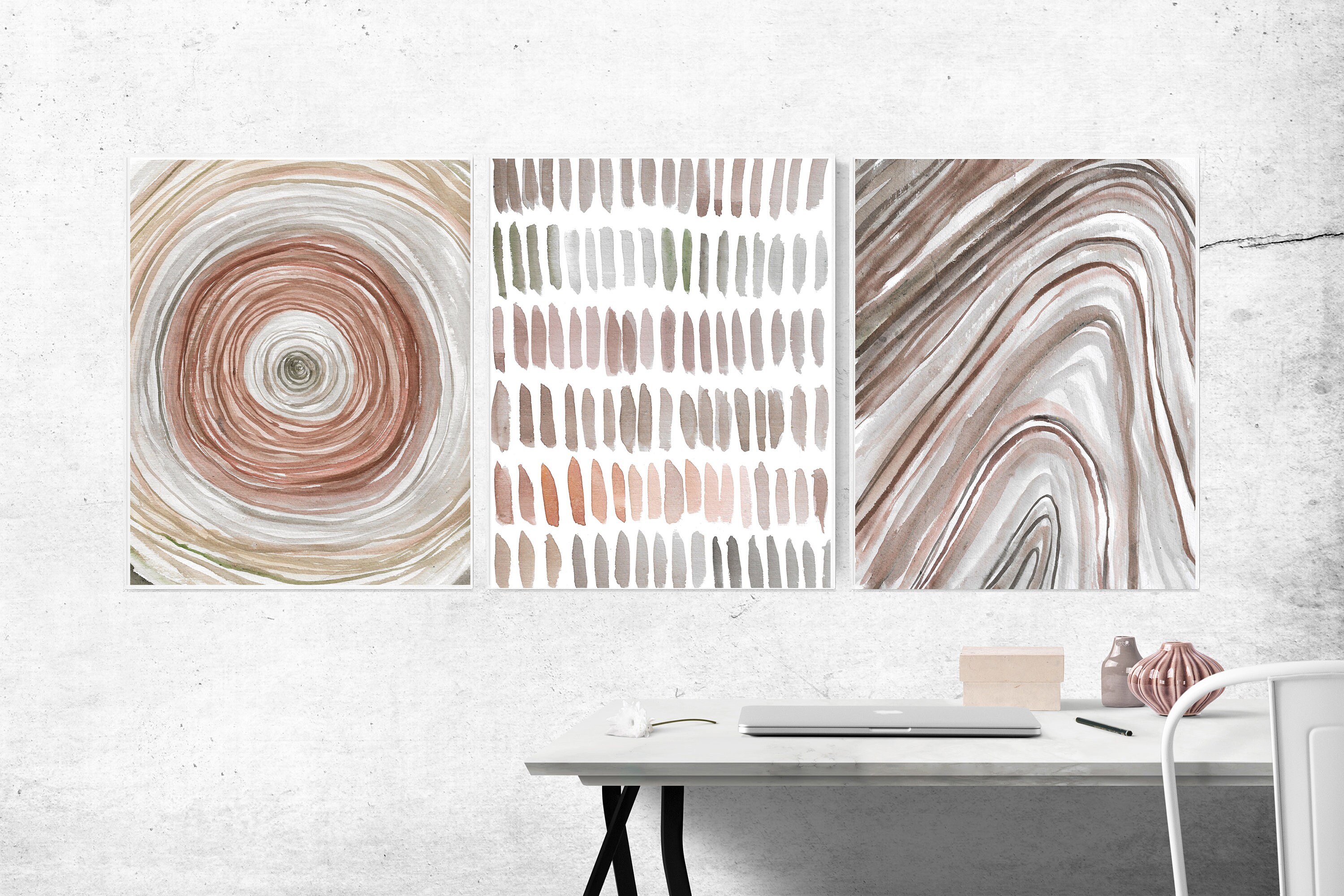 Beige wall art set of 4 Abstract beige wall art prints Etsy