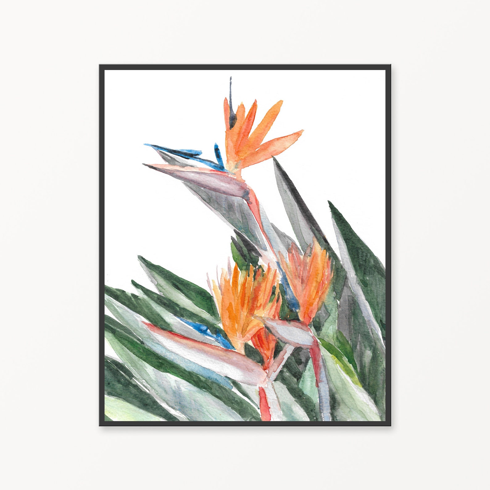 Printable tropical wall art Printable tropical flowers wall Etsy