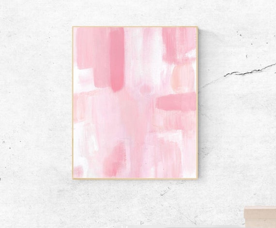 Masking Painting for Printed Watercolor Walls White Pink Painters