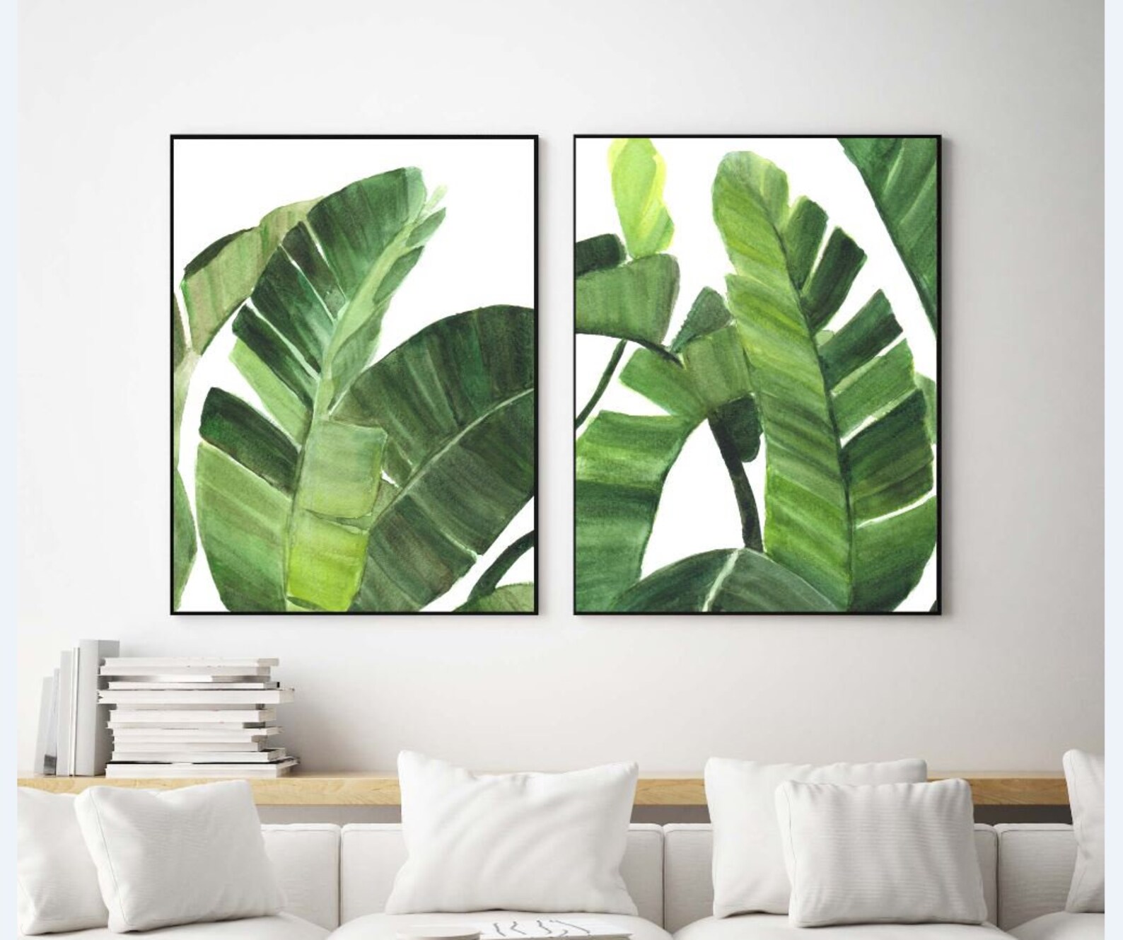 Palm Print Set Printable Palm Leaves Set Tropical Wall Art - Etsy
