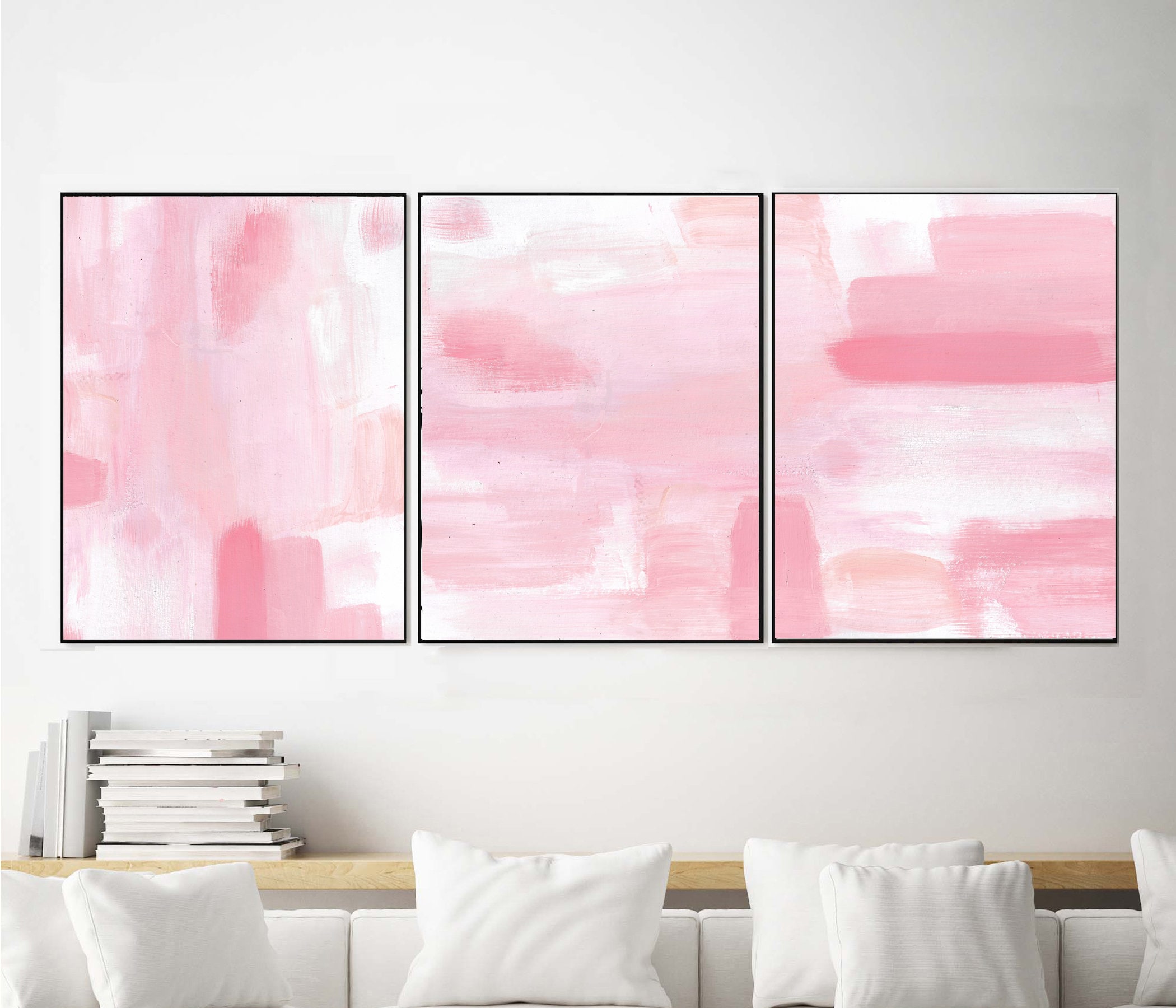 Blush Pink Wall Art Set 3 Printable Blush Pink Wall Art - Etsy Sweden